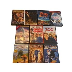 Family Movie DVD Lot 10 Films Peter Pan Night at the Museum We Bought a Zoo